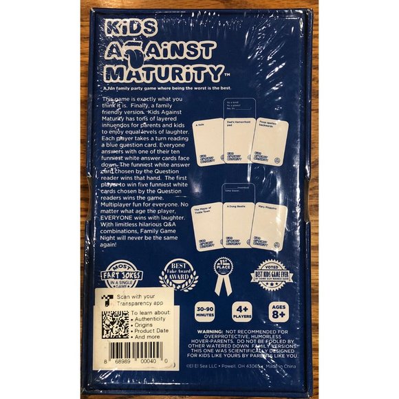 Kids Against Maturity Game for Kids and Families New In Sealed Box! - Picture 2 of 3